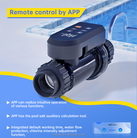 Langlebige Titanplatte Smart WiFi APP Salzwasser-Chlorinator mit Selbstreinigungsfunktion IPX7 Wasserdichte Pool-Salzzelle