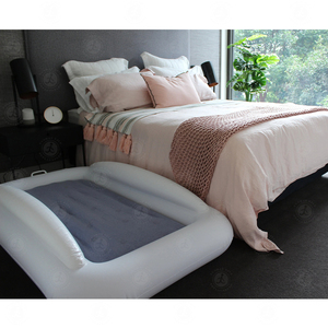 Venta al por mayor cama de viaje inflable plegable para bebé bomba de aire eléctrica colchón inflable para niños pequeños con almohada para acampar viajes en coche - Product Image 2