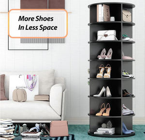 Chất Lượng Cao Xoay Tủ Giày Hot Bán Miễn Phí Đứng 360 ° Quay Vòng Biểu Tượng Tùy Chỉnh PVC Quay Giày Hiển Thị Tháp - Product Image 6