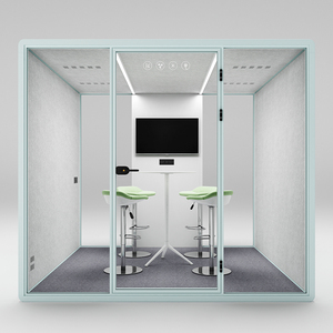 Cabina de teléfono de llamada acústica móvil de oficina Sala de oficina extraíble con muebles - Product Image 5