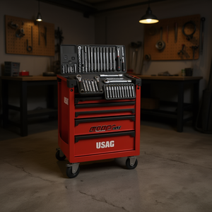 Carrito de herramientas Usag con juego de herramientas profesionales de 516 piezas y juego de llaves de vaso de 6 piezas para uso en taller - Product Image 3