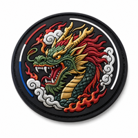 Patch en PVC souple 3D gaufré personnalisé de haute qualité avec logo, lavable, avec boucle auto-agrippante pour uniformes, vêtements et sacs