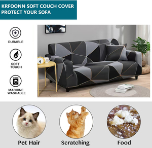 优质供应商防滑沙发套拉伸设计印花Lshape沙发套批发沙发套3 2和1座 - Product Image 4