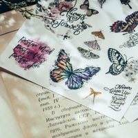 Personnalisé Vintage Frotter Sur Transfert Autocollant Albums Autocollants Scrapbook Journal Autocollant pour DIY Art Craft