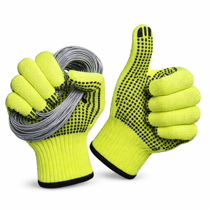 PVC Dot Coated CVC Gloves Elastic Wrist Vietnam Anti Slip Breathable Safety Gloves Warehouse Handling <b>Packaging</b> Assembly Work - Product Image 3
