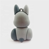 Pen drive de PVC suave con diseño personalizado, Pendrive en forma de conejo 2D 3D, unidad Flash usb para USB 2,0 3,0