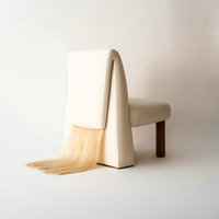 Milieu du siècle moderne refroidissement mariage événement Banquet salle à manger chaise crin de cheval frange hôtel en bois maquillage vanité gland chambre
