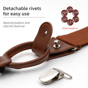 Y trở lại chuyển đổi clip và nút điều chỉnh đám cưới màu nâu phù rể chính hãng da treo - Product Image 3