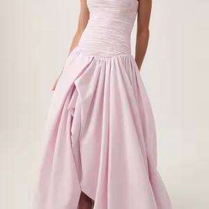 Robe d'été plissée décontractée en coton de haute qualité pour femme – Grande Vente - Product Image 3