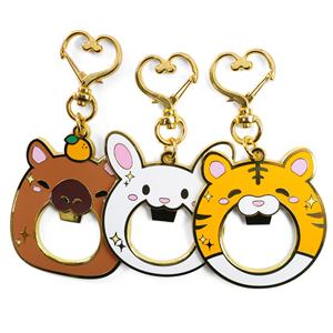 Décapsuleur porte-clés en émail 2D/3D en gros, décapsuleur porte-clés en métal personnalisé mignon pour bar, accessoires de décoration - Product Image 4
