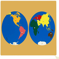 Vente flash - Matériel éducatif en bois - Puzzle de géographie Montessori - Carte du monde