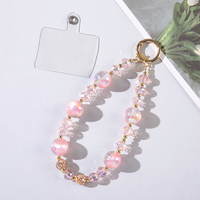 Bracelet de téléphone portable avancé avec pendentif lumineux coloré en forme de rose pour les cœurs des filles, perles de cristal suspendues, portable