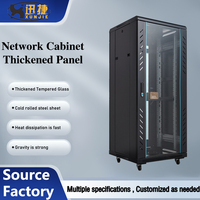 Harga pabrik 19 \ "32U 600*600mm rak jaringan baja dpf Server lemari berdiri lantai kapasitas 37U kabinet Data pusat stok