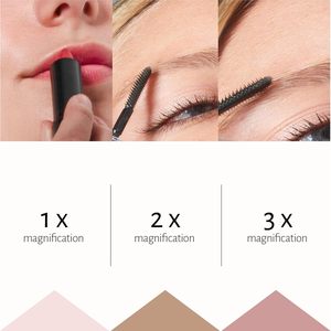 USB cáp nhựa 2X 3X 10x Magnifying gương trifold có thể gập lại gương trang điểm - Product Image 4