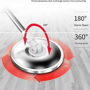 Mopa Telescópica Ajustable de Gran Venta, Cabezal de Mopa Reutilizable y Lavable con Juego de Cubeta para Limpieza de Pisos Duros - Product Image 4