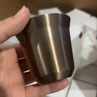 Tasse à café mini en acier inoxydable à double paroi, isolation thermique 0-6 heures, anti-brûlure, 80/160 ml, pour restaurant, camping, vente en gros