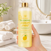 HEXFLU Gel Douche Quotidien Doux au Citron et Beurre de Karité, Double Action, Contrôle du Sébum, Hydratant, Mousse Lactée Riche, pH Équilibré