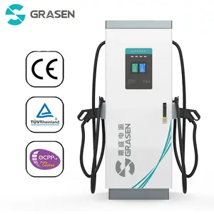 OCPP1.6J IP54 80KW to 200KW Rapid EV DC Fast EV Charger RFID Credit Card Support EV DC Dual Ports Fast Charger Station
