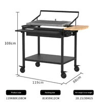 Nouveau Barbecue au Charbon Pliant Portable Kiyong en Acier Inoxydable Revêtu par Poudre, Anti-rouille, Détachable et Rotatif
