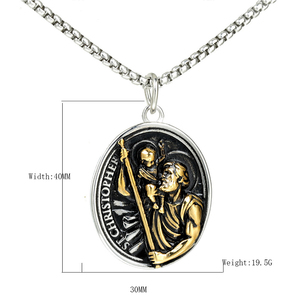 Collana con Ciondolo in Acciaio Inossidabile, Stile Vintage Mitologia Greca Antica, Ritratto Personalizzato, Catena a Maglia Box - Product Image 6