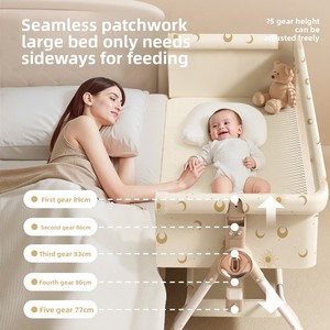 Thiết Kế Hiện Đại Đa Chức Năng Bé Cái Nôi Sang Trọng Sơ Sinh Giường Xách Tay Nữ Hoàng Giường Gỗ Hạt Cho Phòng Ngủ Ngoài Trời Bệnh Viện Khách Sạn - Product Image 2