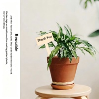 Plaque de Jardin en Bois Moderne et Simple avec Logo Personnalisé, Étiquette Végétale DIY à Graver au Laser, Support d'Étiquette d'Identification d'Plantes Inscriptible