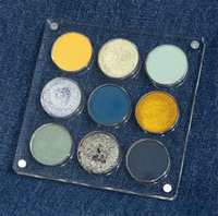 Palette de fards à paupières acryliques rechargeables 9/12 couleurs 15/16, boîte magnétique pour maquillage, organisateur de cosmétiques, étui pour poudres de beauté avec godets de 26 mm