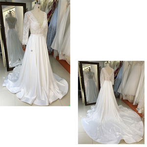 Abito <span class=keywords><strong>da</strong></span> Sposa con <span class=keywords><strong>Maniche</strong></span> a Cappuccio e Ricami 3D, Vestito <span class=keywords><strong>da</strong></span> Sposa con Fiori in Pizzo 3D per Cerimonie Nuziali - Product Image 3