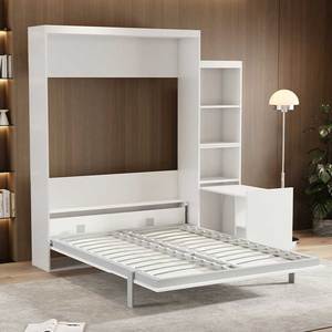 <span class=keywords><strong>Lit</strong></span> escamotable vertical moderne de taille Queen Size avec étagère de table un <span class=keywords><strong>lit</strong></span> mural indispensable <span class=keywords><strong>pour</strong></span> chambre à coucher conçu <span class=keywords><strong>pour</strong></span> l'utilisation de meubles de maison - Product Image 3