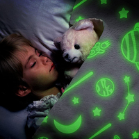 Couverture lumineuse en gros avec oreiller, motif personnalisé licorne, dinosaure, étoiles, couverture magique qui brille dans le noir pour enfants