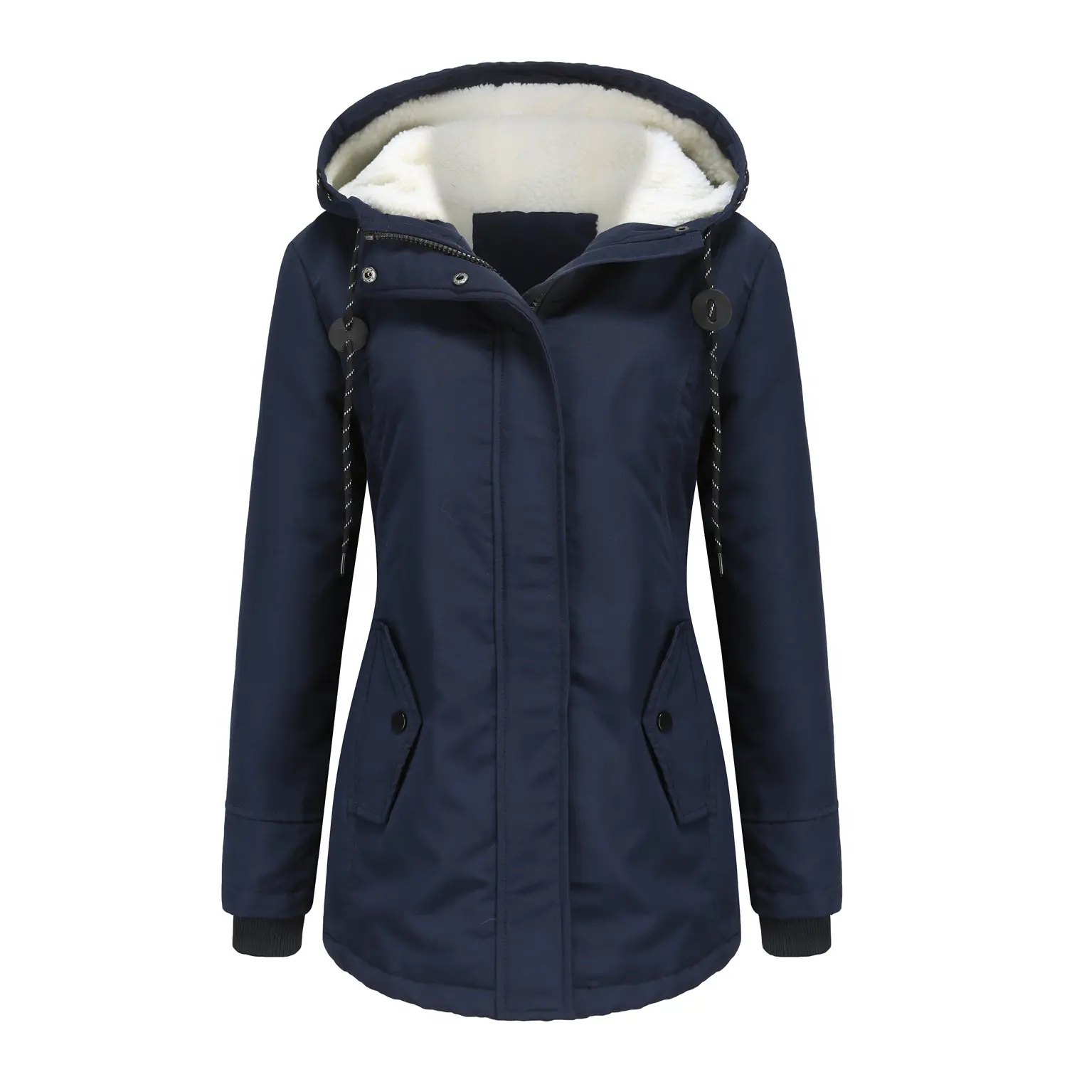 Ladies Windbreaker Outdoor Casual Soft Warm Softshell Sherpa Sweater Fullzip Hoodie Fleece Jacket For Women