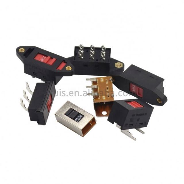 SS-12N03 3 Pins 2 Poles Screw Mounted 110V to 220V Slide Switch Marked "110 220"