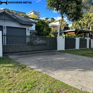 Pannelli Frangivista in Metallo Verniciato a Polvere, Recinzione con Lame Verticali 3D in Alluminio per Esterni, Kit Cancello Scorrevole - Product Image 2