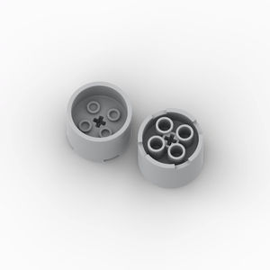 Ladrillo, Redondo 3X3X2 con Centro empotrado y agujero de eje 73111 Moc bloques de construcción bloques de diseño modelo juguetes de construcción - Product Image 3