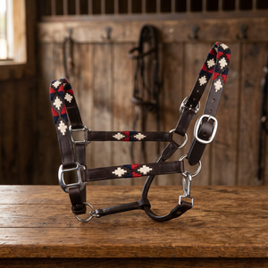 Harnais de cheval en cuir de haute qualité, collier de tête réglable pour cheval, équipement d'équitation durable pour l'entraînement des chevaux - Product Image 3