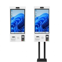 Kiosco de Pago de Pedidos con Montaje en Pared de 21.5, 23.8 y 27 Pulgadas, Impresora de Recibos de Autoservicio, Lector de Tarjetas, Kiosco de Pedidos para Restaurantes
