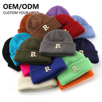 Bonnet tricoté unisexe 100 % acrylique, chaud et décontracté, idéal pour l'hiver, avec option de broderie personnalisée, disponible en gros (OEM)