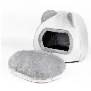 Enclosed Warm Winter Cat Cave House Pet House Cat Bed Sleep Rest Nest