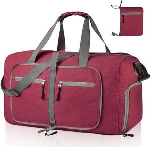 Sac de sport pliable à grande capacité en tissu Oxford, à bandoulière diagonale, certifié BSCI, pour le voyage et l'exercice - Product Image 5