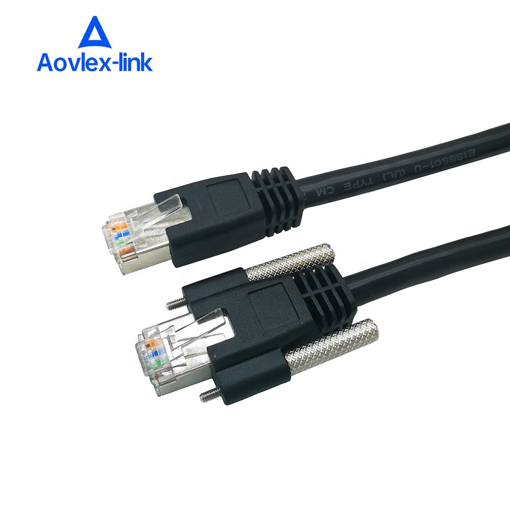 Сетевой кабель для промышленной камеры Cat6A sftp Ethernet-кабель с винтовым замком горизонтальный визуальный Gige-кабель