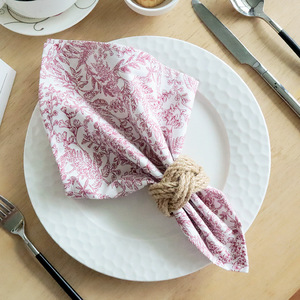 Hiện Đại Cotton Vuông Khăn Làm Bằng Tay Pháp Toile De Jouy In Vải Tùy Chỉnh Nhà Bàn Ăn Vải Khăn Ăn Bán Buôn - Product Image 5