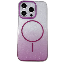 Étui magnétique antichoc de luxe à paillettes transparentes pour iPhone 16 Pro Couverture scintillante Bling pour femmes pour iPhone 17 16 15