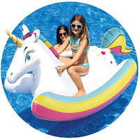 Waterhan 2026 Nouveau style rose Chaise à bascule licorne multifonctionnelle Jouet gonflable en PVC Bouée de natation Flotteur géant d'été