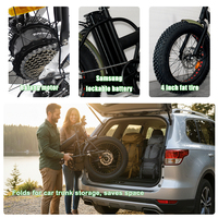 Vélo électrique pliable 500W, cadre tout en alliage durable, batterie longue autonomie, vélo électrique pour adulte, utilisation portable pour les trajets domicile-travail