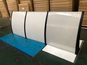 Tettoia Moderna <span class=keywords><strong>in</strong></span> <span class=keywords><strong>Policarbonato</strong></span> Solido, <span class=keywords><strong>Copertura</strong></span> per Balcone Esterno con Staffa <span class=keywords><strong>in</strong></span> Alluminio Impermeabile - Product Image 6