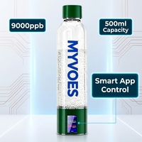 Bouteille d'hydrogène intelligente MYVOES FQ28 la plus vendue, 500 ml, générateur d'H2 moléculaire par électrolyse, contrôle par application, pression réglable, pour maison, voiture/camping-car