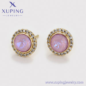 X000966522 XUPING <span class=keywords><strong>Jingjing</strong></span> Bijoux Mignon Cristal Violet Plaqué Or 14K Boucles D'oreilles Femmes Boucles D'oreilles Zircon Artificiel - Product Image 5