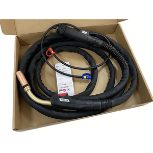 Torche de soudage <span class=keywords><strong>MIG</strong></span>/<span class=keywords><strong>MAG</strong></span> refroidie à l'eau Binzel MB501D d'origine allemande, 500A, cycle de service 100%, gaz CO2/M21, micro-interrupteur à gâchette - Product Image 1