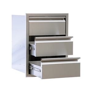 Gabinete de almacenamiento de Isla de <span class=keywords><strong>barbacoa</strong></span> integrado, cajón triple de acero inoxidable 304, cajón de gabinete para parrilla de <span class=keywords><strong>barbacoa</strong></span> inteligente - Product Image 3