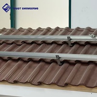 Composants de structure solaire photovoltaïque, rail de montage solaire en aluminium, système de montage solaire